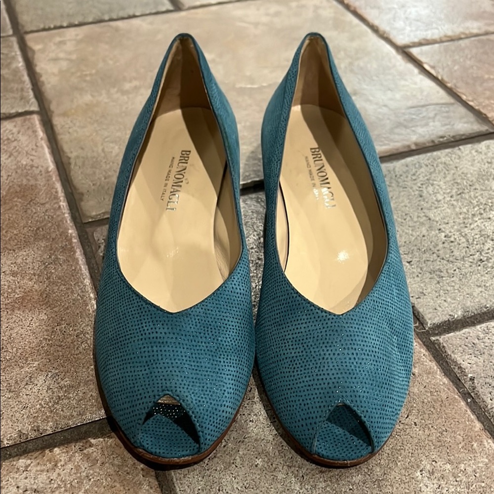Bruno Magli Women's Blue Peep Toe Shoes